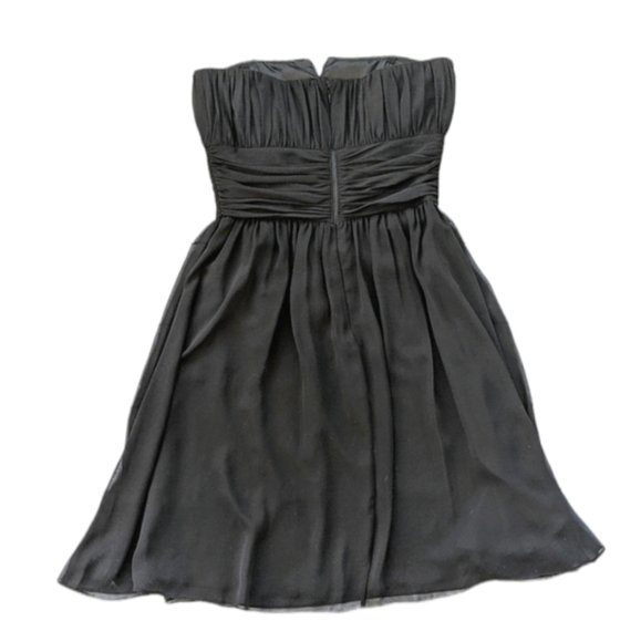 White House Black Market Pleated Strapless A Line Cocktail Dress Size 0 🖤✨ - Picture 4 of 9